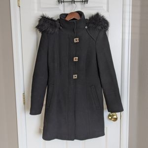 EUC Calvin Klein Black Wool Coat Small